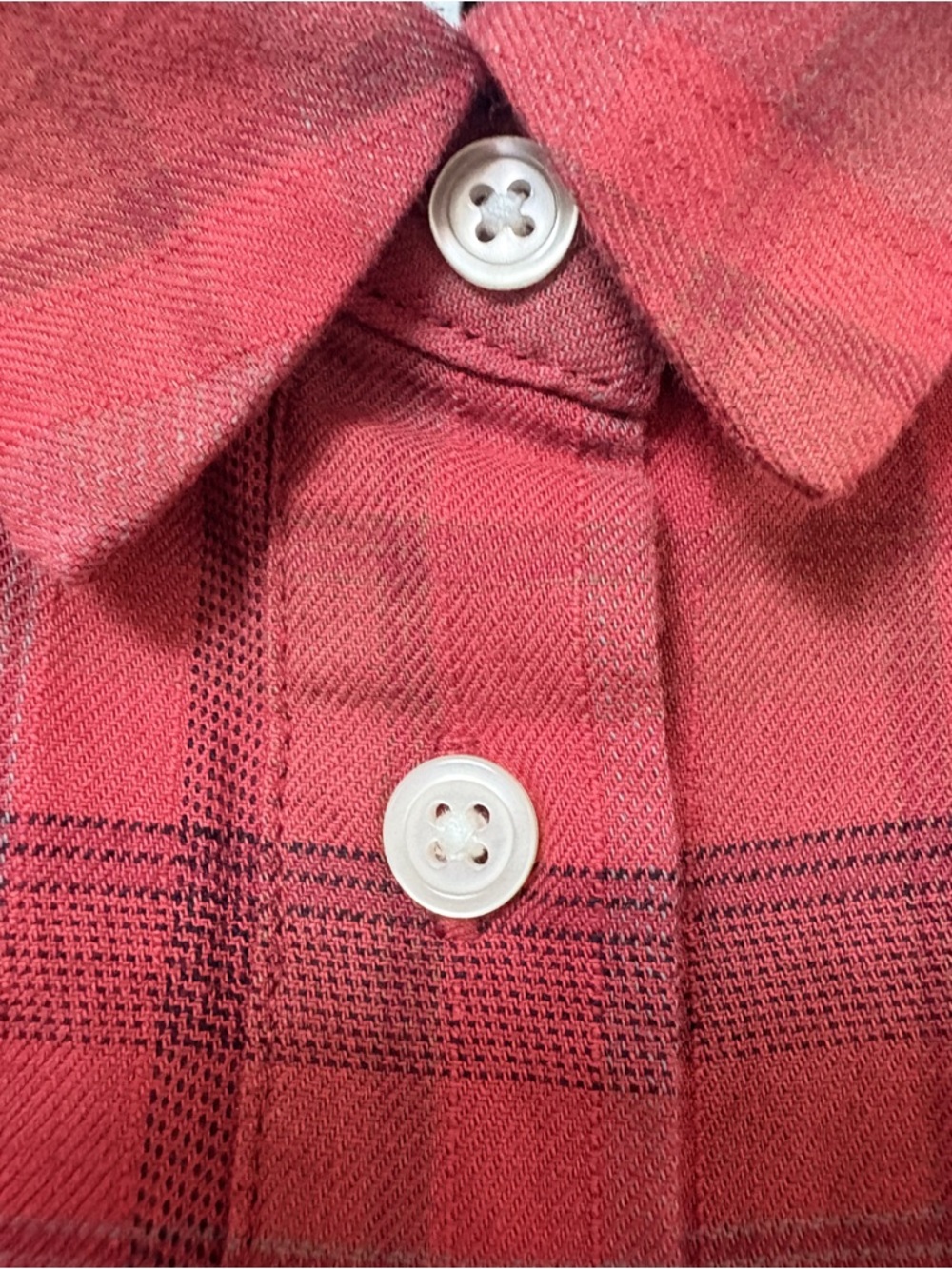 MINT Madewell Plaid Oversized Ex-Boyfriend Shirt - Red - Sz L - Picture 7 of 13